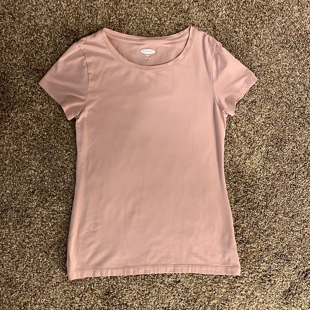 Baby pink tee.